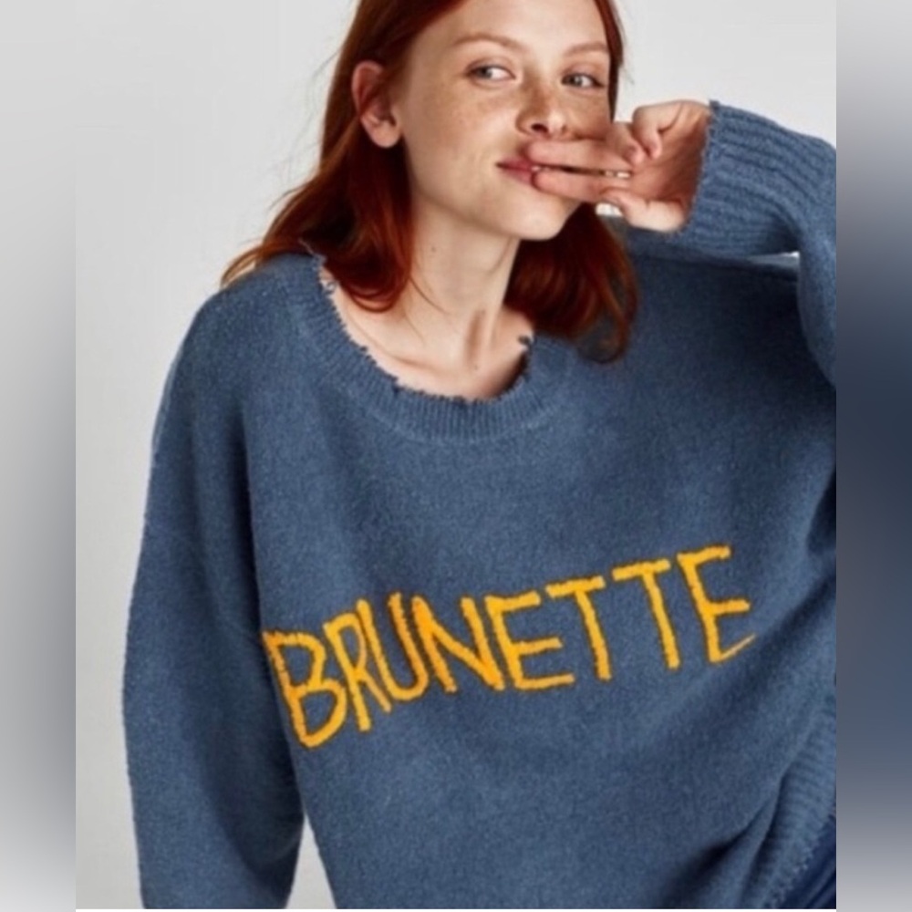 Blue 'Brunette' Sweater